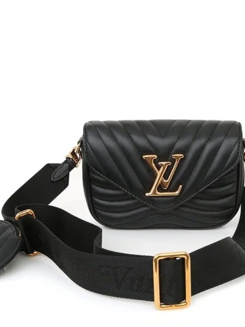 Louis Vuitton Black Multi Pouchette New Wave Crossbody with Gold LV Hardware - Picture 3 of 5